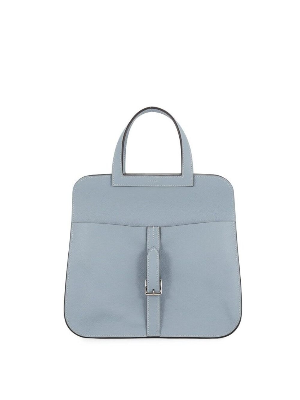 Hermes Handbag Halzan 25 Verso Blue Run Glacier Silver Evercolor 2-Way